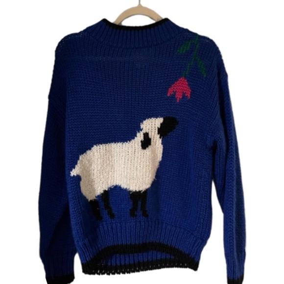 Vintage Sweaters - Chunky Vintage Hand Knit Sweater